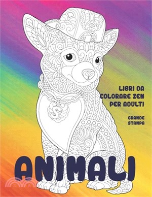 Libri da colorare Zen per adulti - Grande stampa - Animali