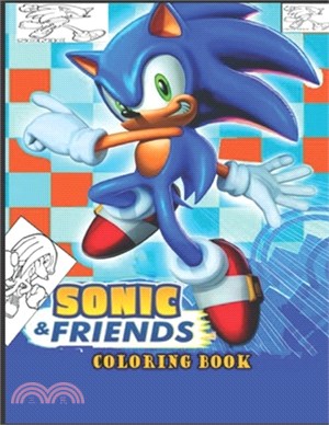 Sonic & Friends Coloring Book: Sonic & Friends coloring book Sticker Activity Book