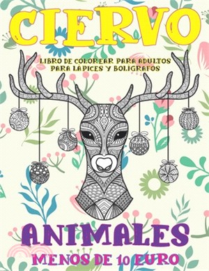 Libro de colorear para adultos para lápices y bolígrafos - Menos de 10 euro - Animales - Ciervo