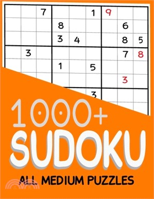 1000+ Sudoku All Medium Puzzles: Sudoku medium book, puzzles for adults 1000+