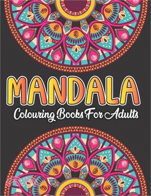 Mandala Colouring Book For Adults: Mandala Colouring Book for Adults: Mandalas on Black Background Colouring and Relaxing (Stress Relief) 50 free colo