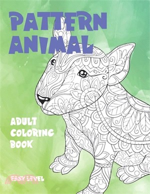 Adult Coloring Book Pattern Animal - Easy Level