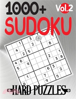 1000+ Sudoku Hard Puzzles Vol.2: hard book, puzzles for adults 1000+