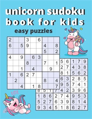 Unicorn Sudoku Book for Kids - Easy Puzzles