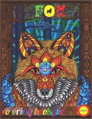 fox coloring book for adults: Adult Coloring Book of 66 Stress Relief Fox Designs to Help You Relax and Unwind Plants and Wildlife for Stress Relief