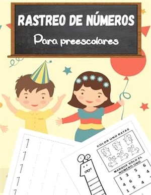 Libro de trazado de números para preescolares: Libros de trazado de números para niños de 3 a 5 años, Libro de trabajo de trazado de números, Libro de