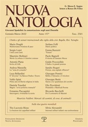 Nuova Antologia - A. CLVII, N. 2301, Gennaio-Marzo 2022: Rivista Di Lettere, Scienze Ed Arti. Serie Trimestrale Fondata Da Giovanni Spadolini