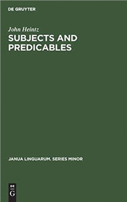 Subjects and Predicables：A Study in Subject-Predicate Asymmetry