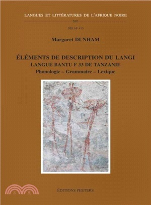 Elements De Description Du Langi ─ Langue Bantu F.33 De Tanzanie