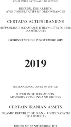 Reports of Judgments, Advisory Opinions and Orders 2019：Certain Iranian Assets (Islamic Republic of Iran v. United States of America) - Order of 15 November 2019