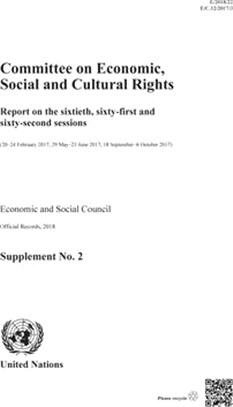 Committee on Economic, Social and Cultural Rights ― Report on the Sixtieth, Sixty-first, and Sixty-second Sessions - 20-24 February 2017, 29 May-23 June 2017, 18 September-6 October 2017