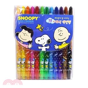 SNOOPY 12色旋轉蠟筆