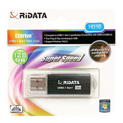 【RIDATA】HD16 隨身碟USB3.1 128G-黑