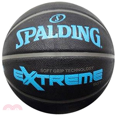 斯伯丁 NBA系列 深溝柔軟膠籃球-極致黑