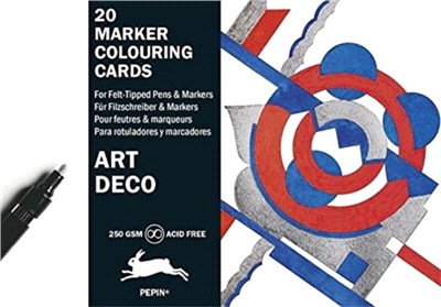 Art Deco：Marker Colouring Cards Book