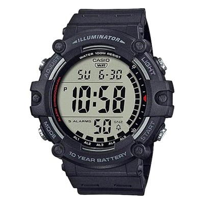 卡西歐CASIO 大錶徑數位顯示手錶-黑