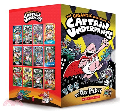 The Gigantic Collection of Captain Underpants (12本平裝本)(附書盒)