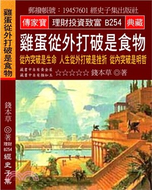 雞蛋從外打破是食物：從內突破是生命 人生從外打破是挫折 從內突破是明哲