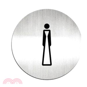 【deflect-o】鋁質圓形貼牌-女生洗手間