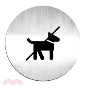 【deflect-o】鋁質圓形貼牌-禁止攜帶寵物