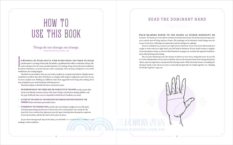 Handful of Stars ― A Palmistry Guidebook and Hand-printing Kit
