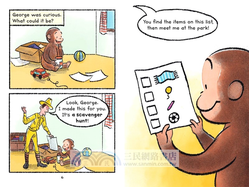 Curious George: Scavenger Hunt (I Can Read Comics Level 2)