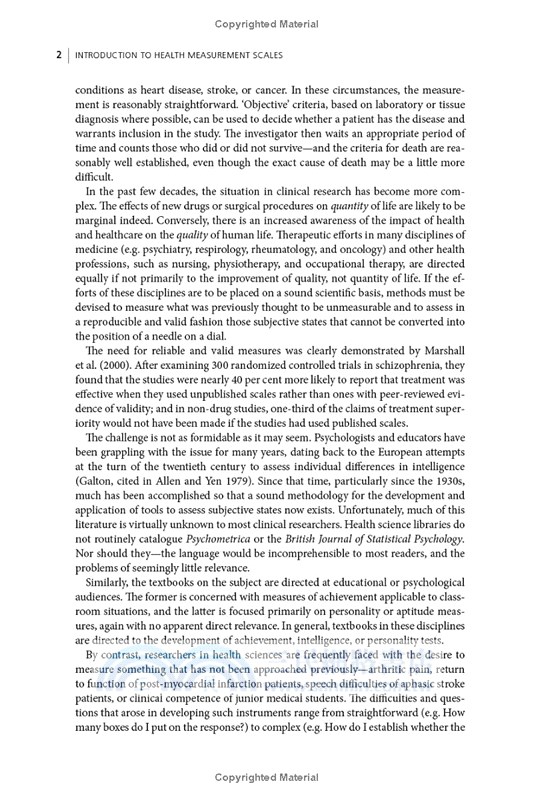 Health Measurement Scales: A Practical Guide to Their Development and Use