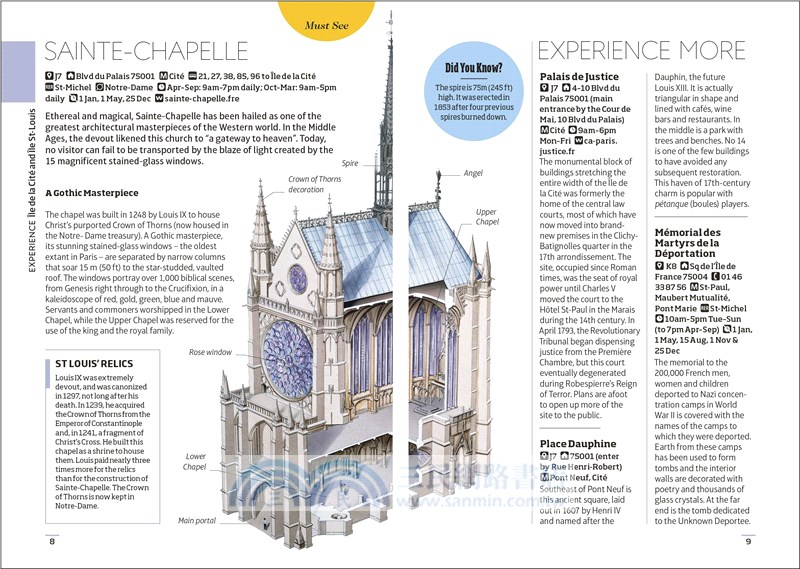 DK Eyewitness Paris Mini Map and Guide