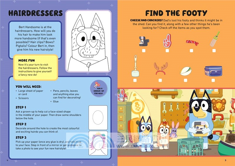 Bluey: Father's Day Fun! Craft Activity Book (活動書)