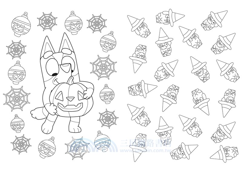 Bluey: Hooray It's Halloween (著色書)