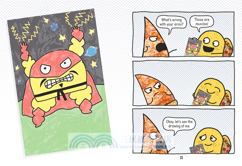 Pizza and Taco: Super-Awesome Comic! (精裝本)(Book 3)(graphic novel)