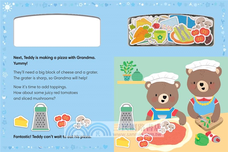 Let's Cook with Teddy (with 20 Colorful Felt Play Pieces)