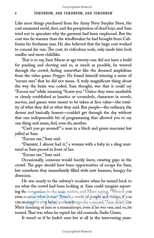 Tomorrow, and Tomorrow, and Tomorrow