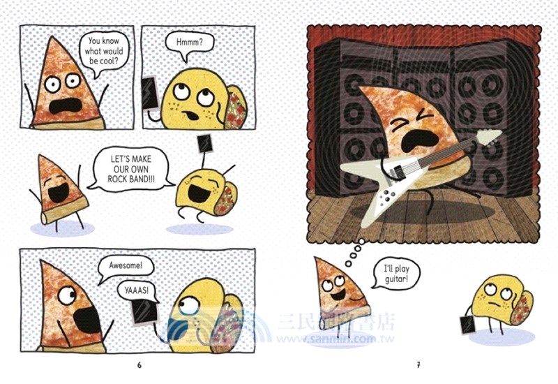 Pizza and Taco: Rock Out! (精裝本)(Book 5)(graphic novel)
