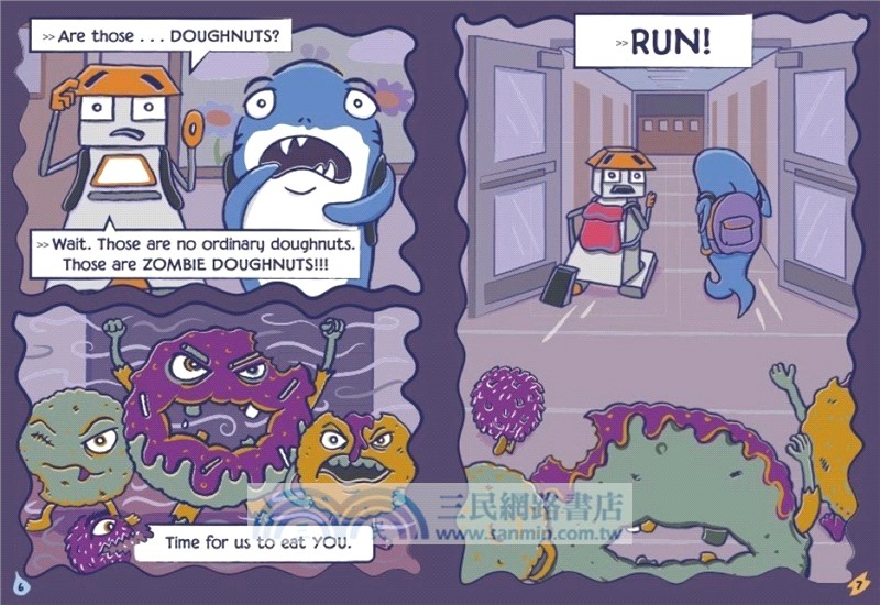 Shark and Bot #3: Zombie Doughnut Attack! (graphic novel)