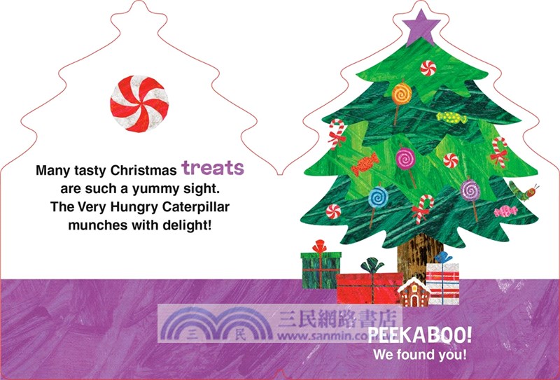 The Very Hungry Caterpillar's Peekaboo Christmas (洞洞書)