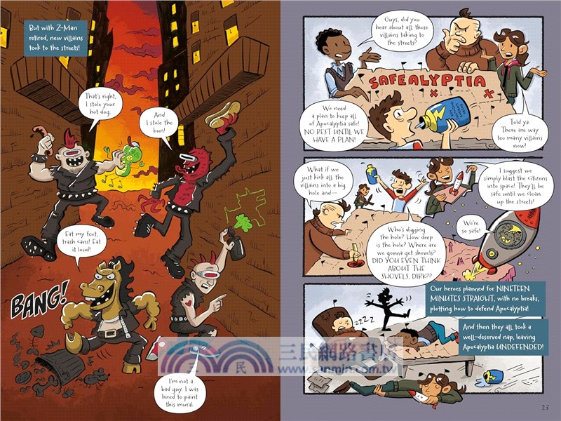 #2 The Last Comics on Earth: Too Many Villains! (graphic novel)(美國版)(精裝本)