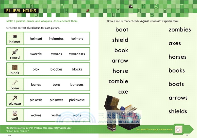 Official Minecraft Workbook: Grade 2