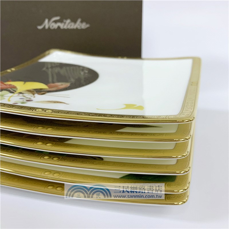 【Noritake】四季彩舞曲 (15cm菓子皿揃，六枚小方盤 )