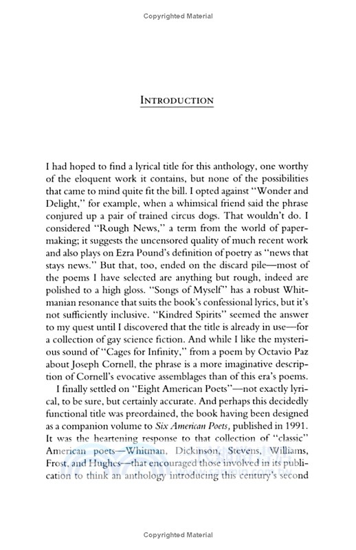 Eight American Poets ─ An Anthology