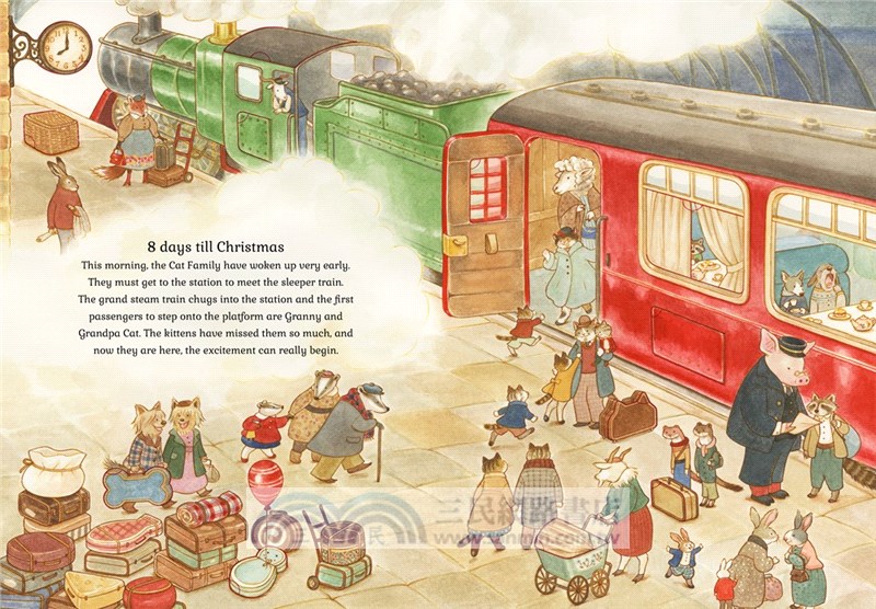 Cat Family Christmas：An Advent Lift-the-Flap Book (with over 140 flaps)（翻翻書）