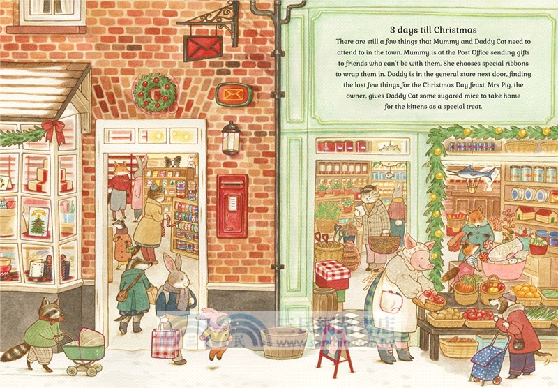 Cat Family Christmas：An Advent Lift-the-Flap Book (with over 140 flaps)（翻翻書）