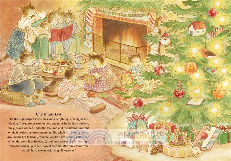Cat Family Christmas：An Advent Lift-the-Flap Book (with over 140 flaps)（翻翻書）