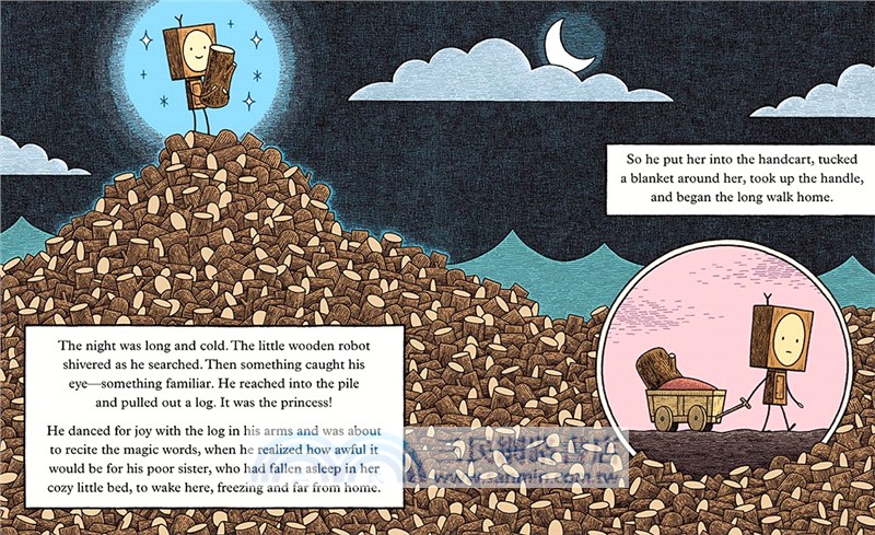 The Little Wooden Robot and the Log Princess