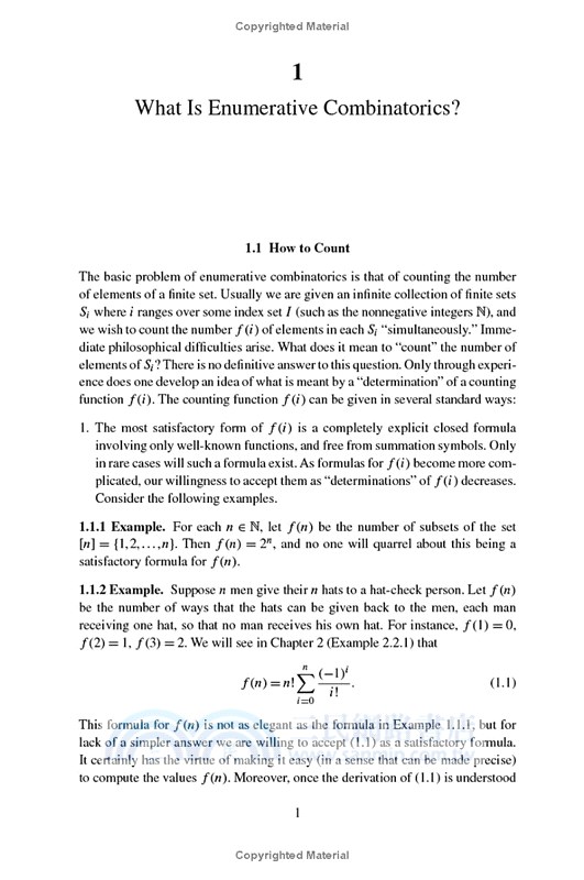 Enumerative Combinatorics