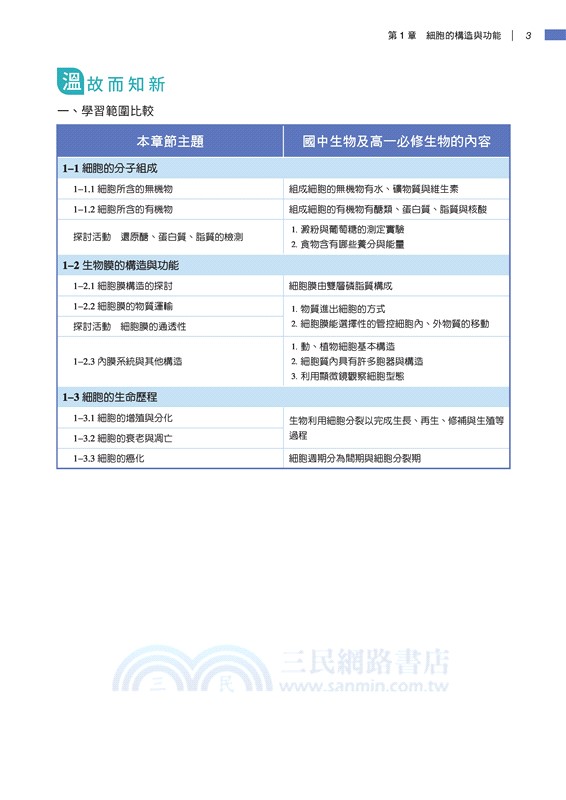 普通型高中選修生物Ⅰ學習講義(含解答本)