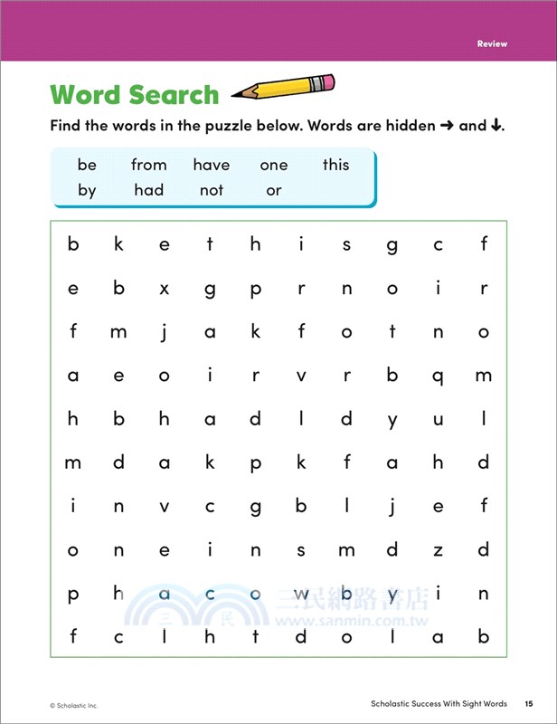Scholastic Success with Sight Words, Grade K-2