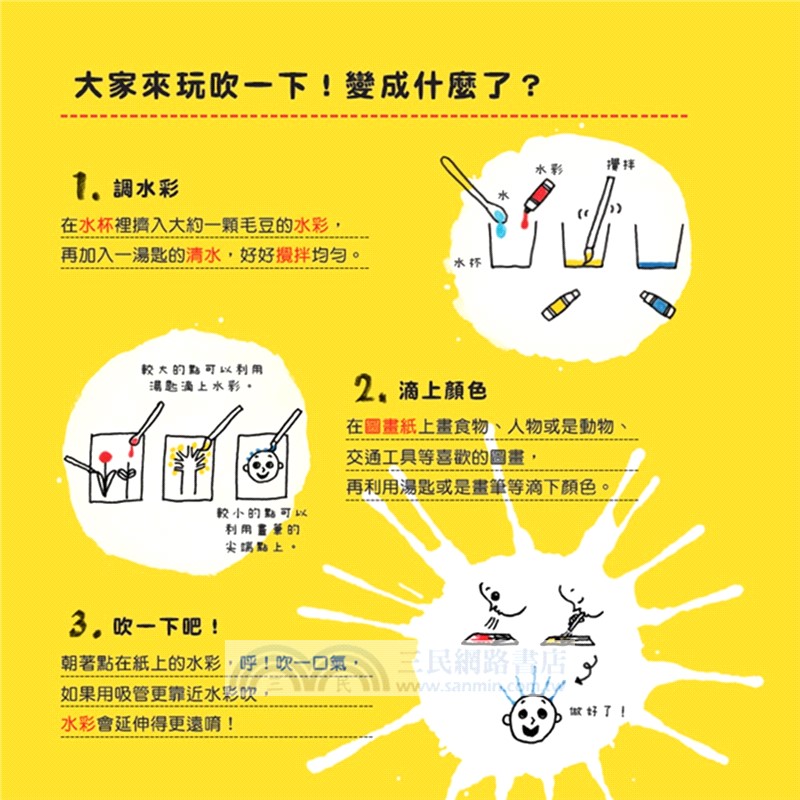 松田奈那子的創意繪本組《合起來，翻開！》＋《吹一下，變成什麼了？》