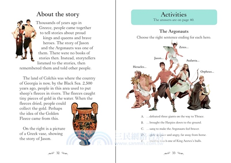 Jason and the Argonauts 傑森與金羊毛 (Usborne English Readers Level 2)