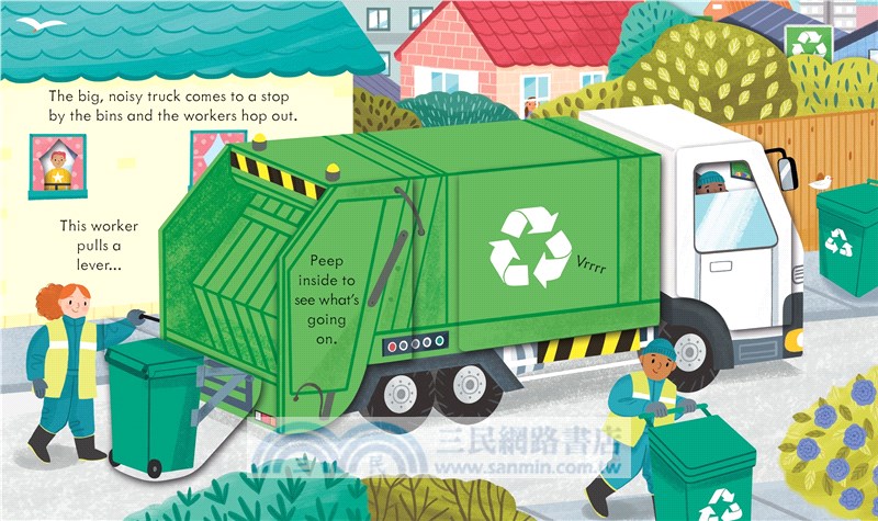 Peep Inside How a Recycling Truck Works (硬頁翻翻書)
